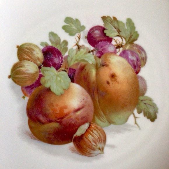 Vintage Bavaria Schumann Arzberg Fruit Motif Porcelain Plates - Set of 2 - Picture 8 of 11